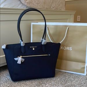 Michael Kors Navy Blue Nylon Tote, Brand New!